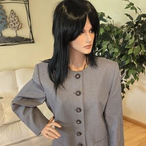 Vintage Woman’s Grey Wool Harve Bernard Suit Size 12